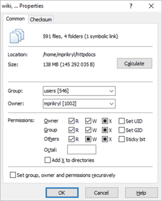 Screenshot of the application WinSCP - #6