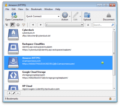 Screenshot of the application Cyberduck for Windows - #1