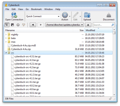 Screenshot of the application Cyberduck for Windows - #2