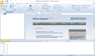 Screenshot of the application Offline Explorer - #1