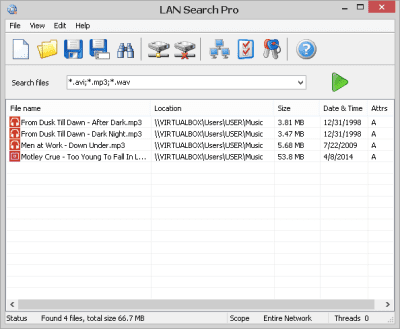 Screenshot of the application LAN Search Pro Portable - #1