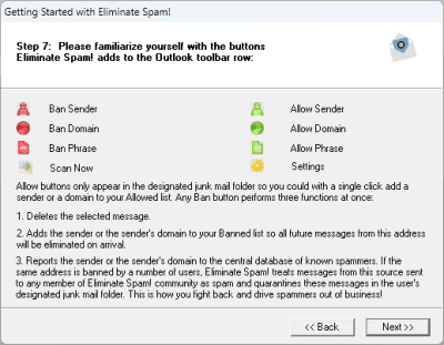 Screenshot of the application Eliminate Spam! - #3