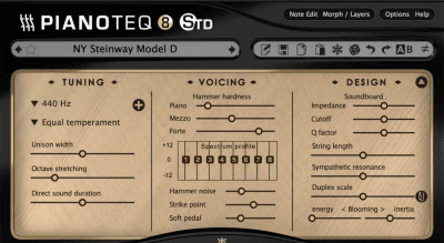 Screenshot of the application Pianoteq - #1