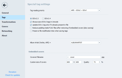 Screenshot of the application TagScanner - #3