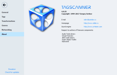 Screenshot of the application TagScanner - #7