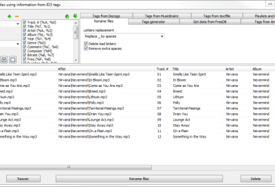 Screenshot of the application mp3Tag Pro - #2