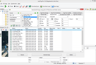 Screenshot of the application mp3Tag Pro - #3