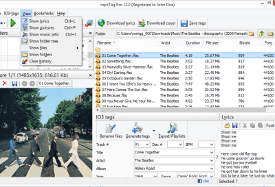 Screenshot of the application mp3Tag Pro - #6