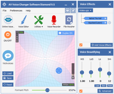 Screenshot of the application AV Voice Changer Software Diamond - #1