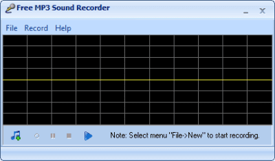 Screenshot of the application Free MP3 Sound Recorder - #1