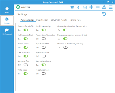 Screenshot of the application Replay Converter - #2