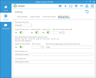 Screenshot of the application Replay Converter - #3