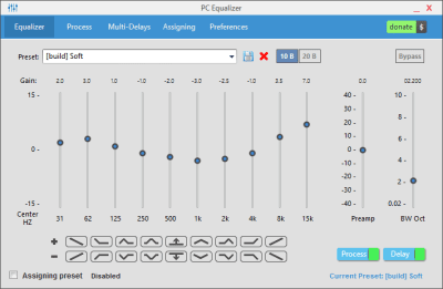 Screenshot of the application PC Equalizer - #1