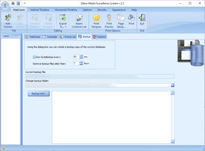 Screenshot of the application Zebra-Media Surveillance System - #4