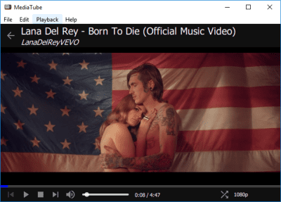 Screenshot of the application mTube - #3