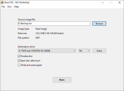 Screenshot of the application ISO Workshop - #3
