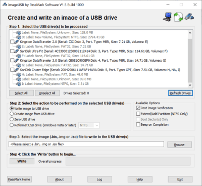 Screenshot of the application ImageUSB - #4