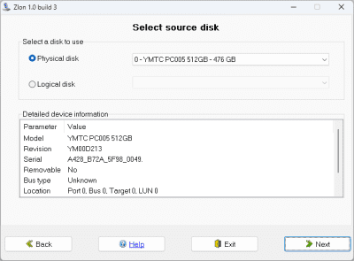 Screenshot of the application Zlon - #3