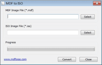 Screenshot of the application MDF to ISO - #1