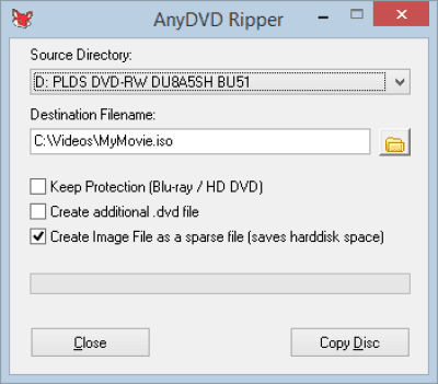 Screenshot of the application AnyDVD HD - #1