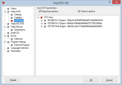 Screenshot of the application AnyDVD HD - #7