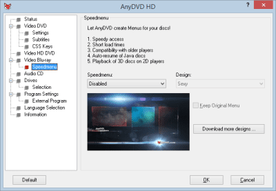 Screenshot of the application AnyDVD HD - #10
