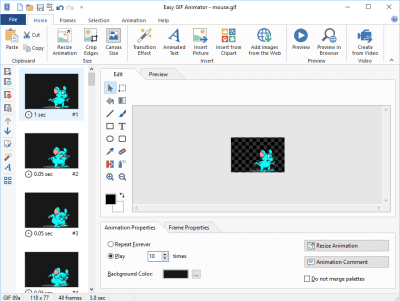 Screenshot of the application Easy GIF Animator - #1