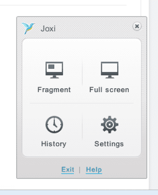 Screenshot of the application Joxi - #1