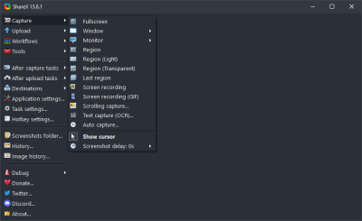 Screenshot of the application ShareX - #3