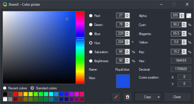 Screenshot of the application ShareX - #5