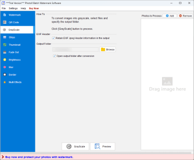 Screenshot of the application PhotoX Batch Watermark Creator - #3