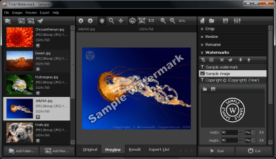 Screenshot of the application Total Watermark - #1