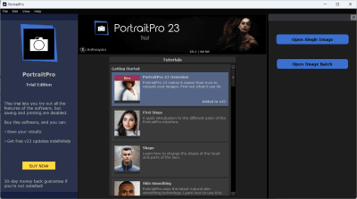 Screenshot of the application PortraitPro - #1