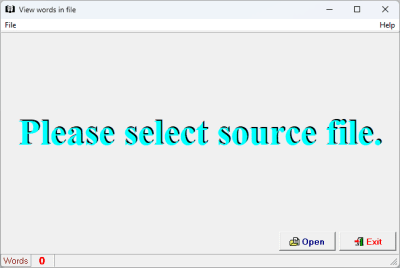 Screenshot of the application Words - #1