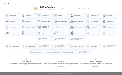 Screenshot of the application PDF24 Creator - #1