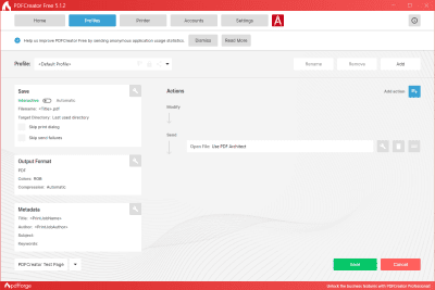 Screenshot of the application PDFCreator - #3