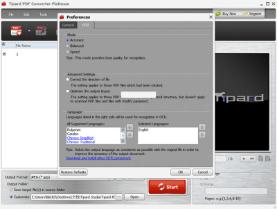 Screenshot of the application Tipard PDF Converter Platinum - #2