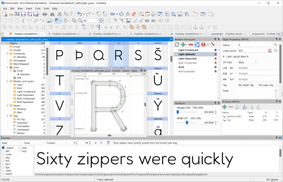 Screenshot of the application FontCreator - #1