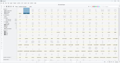 Screenshot of the application FontLab Studio - #1