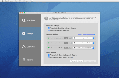 Screenshot of the application FontDoctor - #3