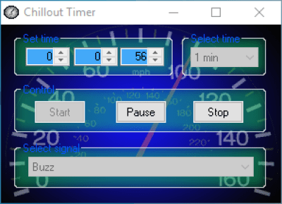 Screenshot of the application Chillout timer - #2