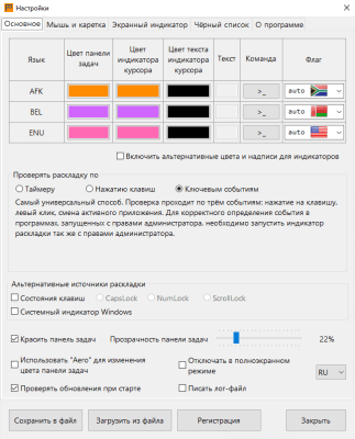 Screenshot of the application Layout indicator - #1