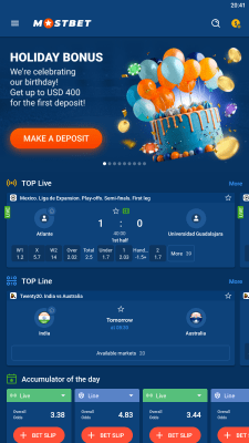 Screenshot of the application Mostbet App - #1