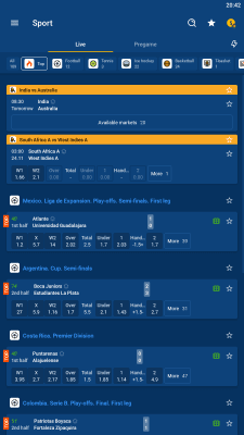 Screenshot of the application Mostbet App - #2