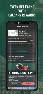 Screenshot of the application Caesars Sportsbook - #4