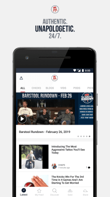 Screenshot of the application Barstool - #1