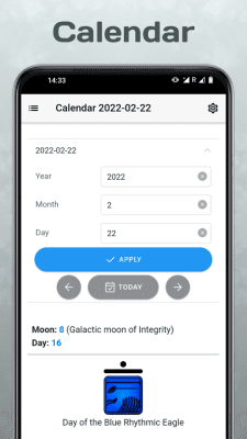 Screenshot of the application DreamSpell: Tzolkin Calendar - #2