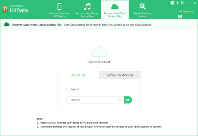 Screenshot of the application UltData (iPad Data Recovery) - #3