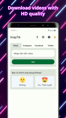 Screenshot of the application SnapTik - #1