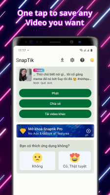 Screenshot of the application SnapTik - #2